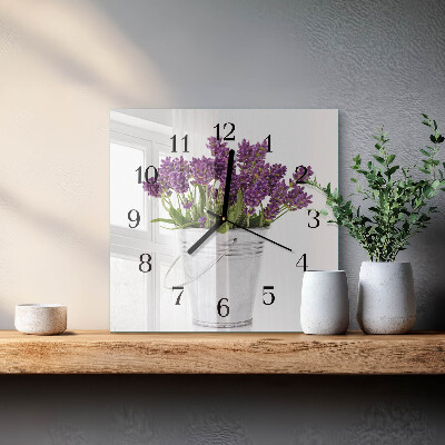 Reloj de vidrio Lavanda