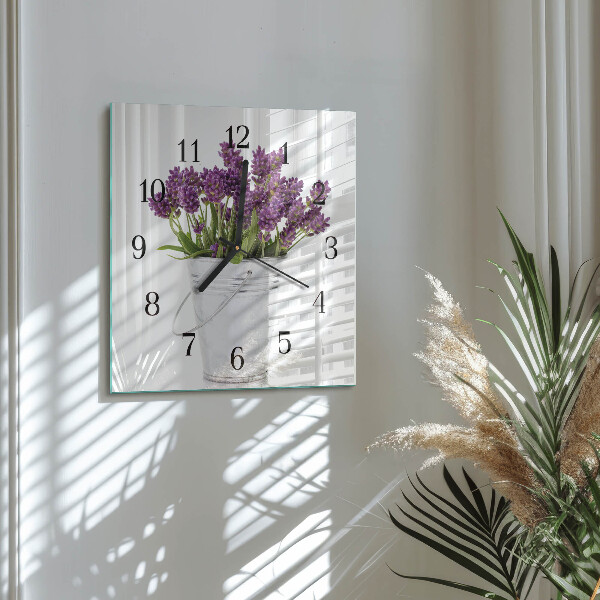 Reloj de vidrio Lavanda