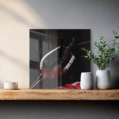 Reloj de vidrio Vino
