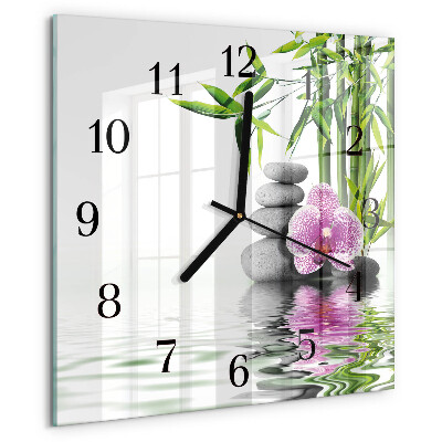 Reloj de vidrio Árbol de flores