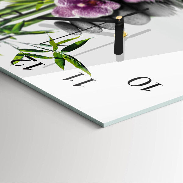 Reloj de vidrio Árbol de flores