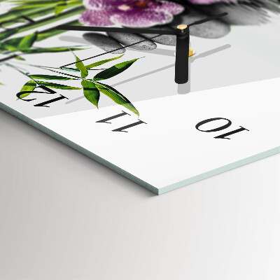 Reloj de vidrio Piedras de orquídeas