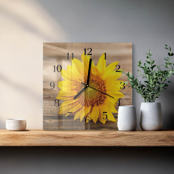 Reloj de vidrio Girasol