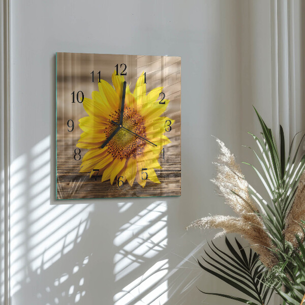 Reloj de vidrio Girasol