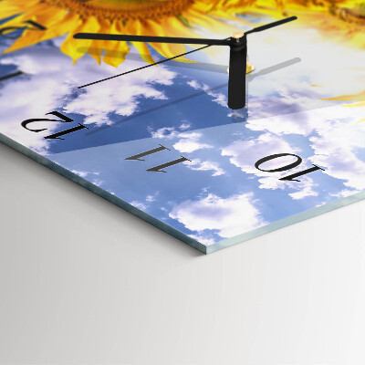 Reloj de vidrio Girasoles