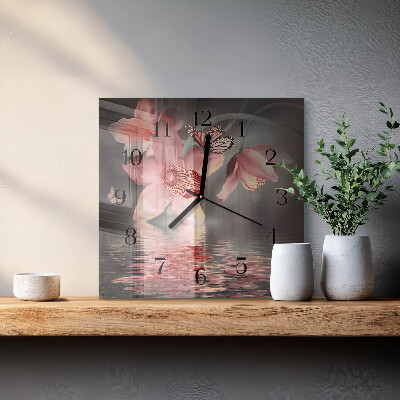 Reloj de vidrio Orquídea