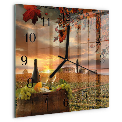 Reloj de vidrio Vino Naturaleza