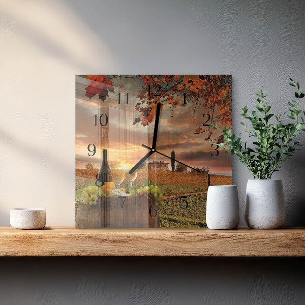 Reloj de vidrio Vino Naturaleza