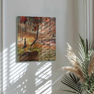 Reloj de vidrio Vino Naturaleza