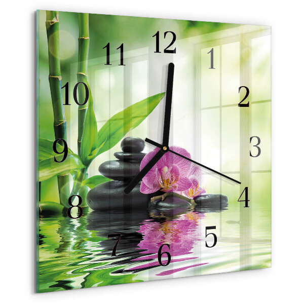 Reloj de vidrio Orquídea de spa