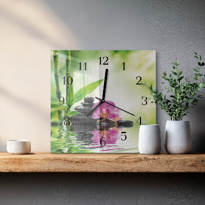 Reloj de vidrio Orquídea de spa