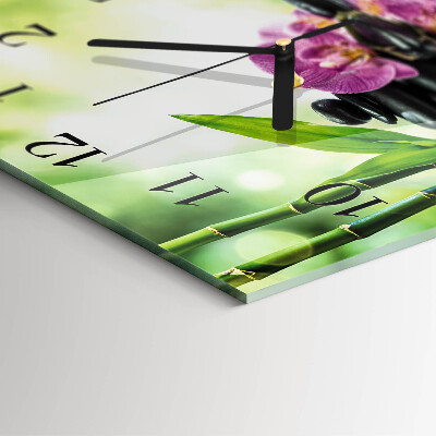 Reloj de vidrio Orquídea de spa