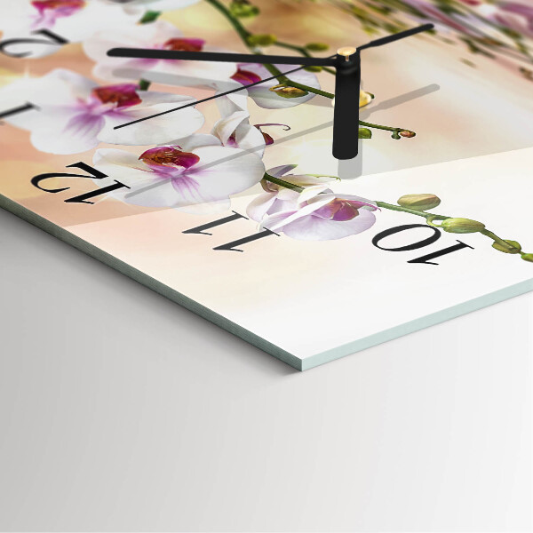Reloj de vidrio Orquídea