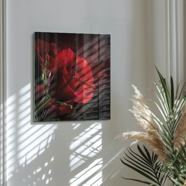 Reloj de vidrio Rosas