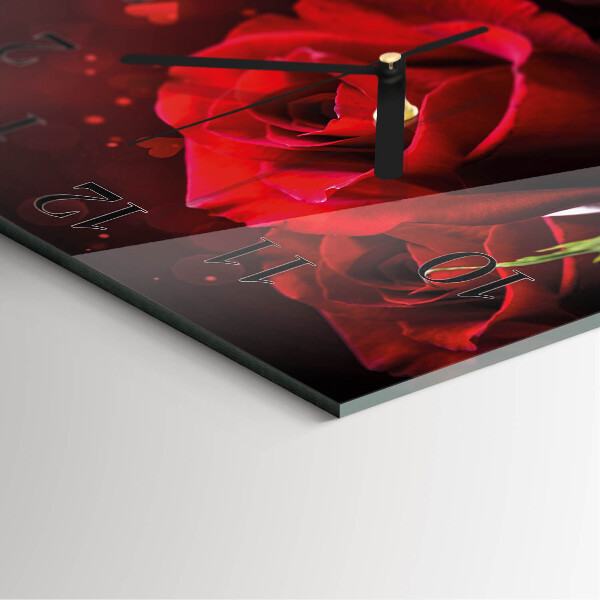 Reloj de vidrio Rosas