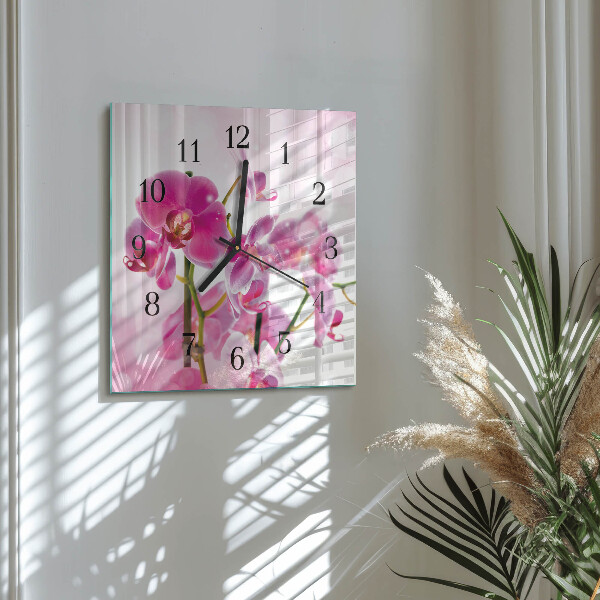 Reloj de vidrio Orquídea