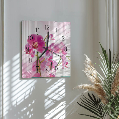 Reloj de vidrio Orquídea