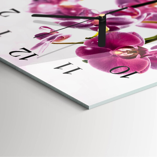 Reloj de vidrio Orquídea