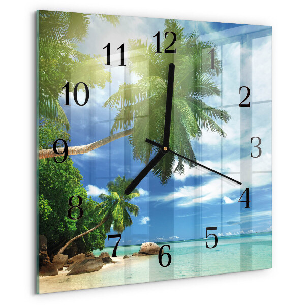 Reloj de vidrio Isla de las palmeras