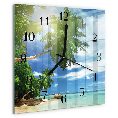 Reloj de vidrio Isla de las palmeras