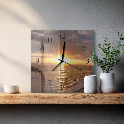 Reloj de vidrio Atardecer