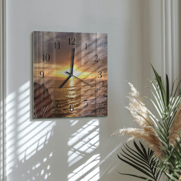 Reloj de vidrio Atardecer