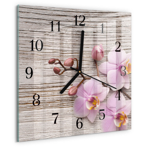 Reloj de vidrio Orquídea