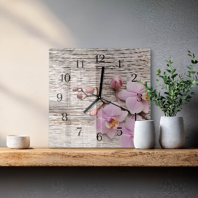 Reloj de vidrio Orquídea