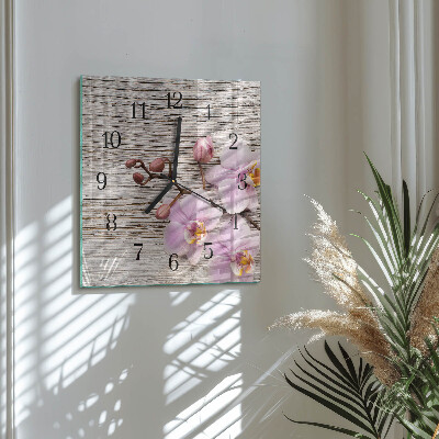 Reloj de vidrio Orquídea