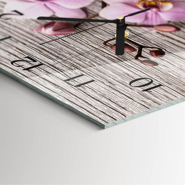 Reloj de vidrio Orquídea