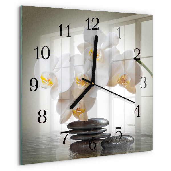 Reloj de vidrio Orquídea
