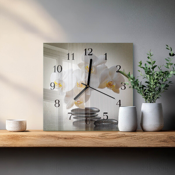 Reloj de vidrio Orquídea