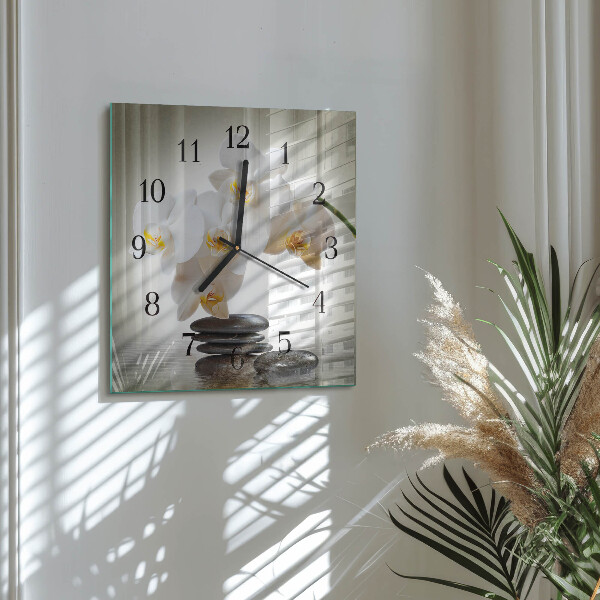 Reloj de vidrio Orquídea