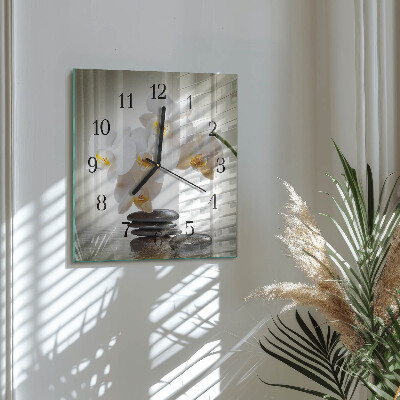 Reloj de vidrio Orquídea