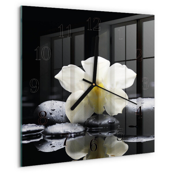 Reloj de vidrio Piedras de orquídeas