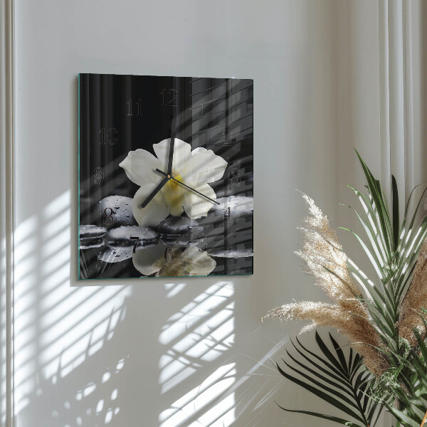 Reloj de vidrio Piedras de orquídeas