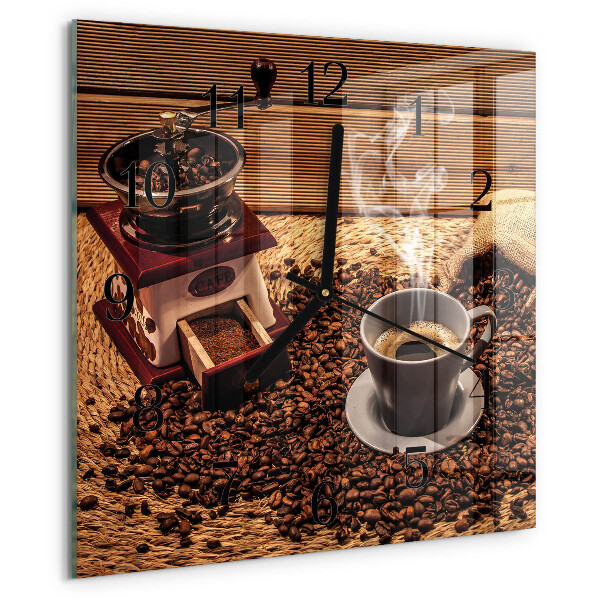 Reloj de vidrio Granos de café