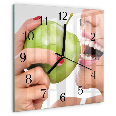 Reloj de vidrio Manzana
