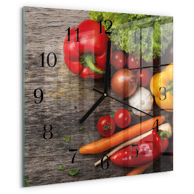 Reloj de vidrio Verduras