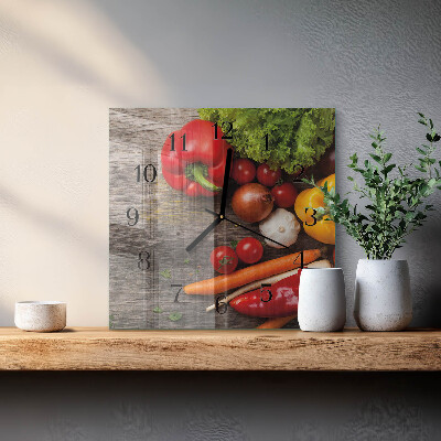 Reloj de vidrio Verduras