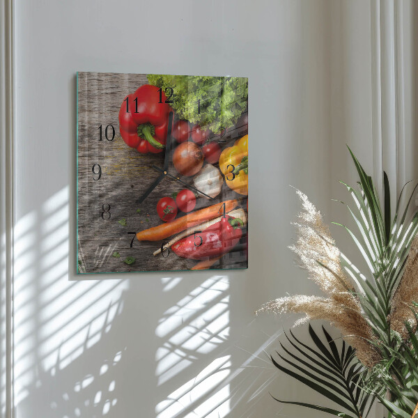 Reloj de vidrio Verduras