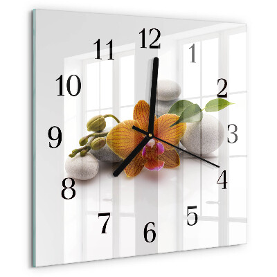 Reloj de vidrio Orquídea