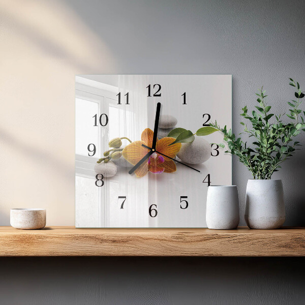 Reloj de vidrio Orquídea
