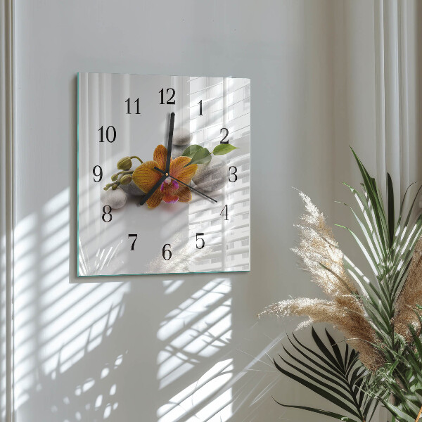 Reloj de vidrio Orquídea