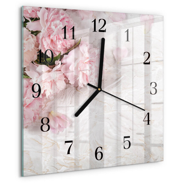 Reloj de vidrio Flores