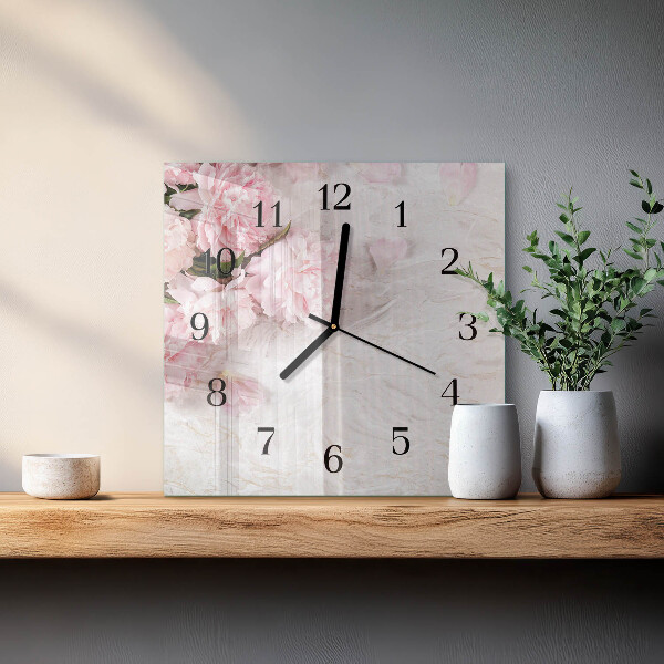 Reloj de vidrio Flores