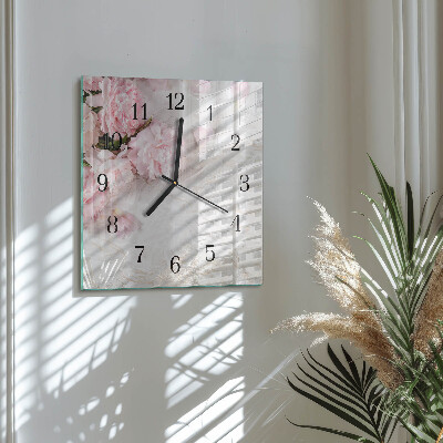 Reloj de vidrio Flores
