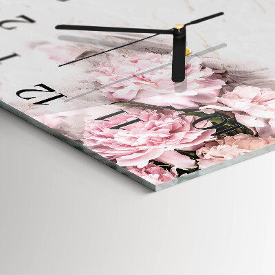 Reloj de vidrio Flores