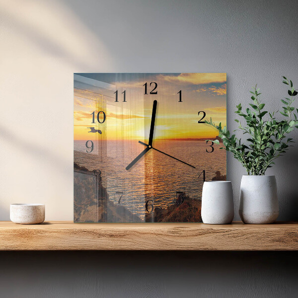 Reloj de vidrio Atardecer