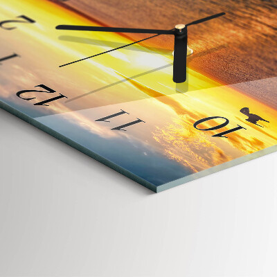 Reloj de vidrio Atardecer